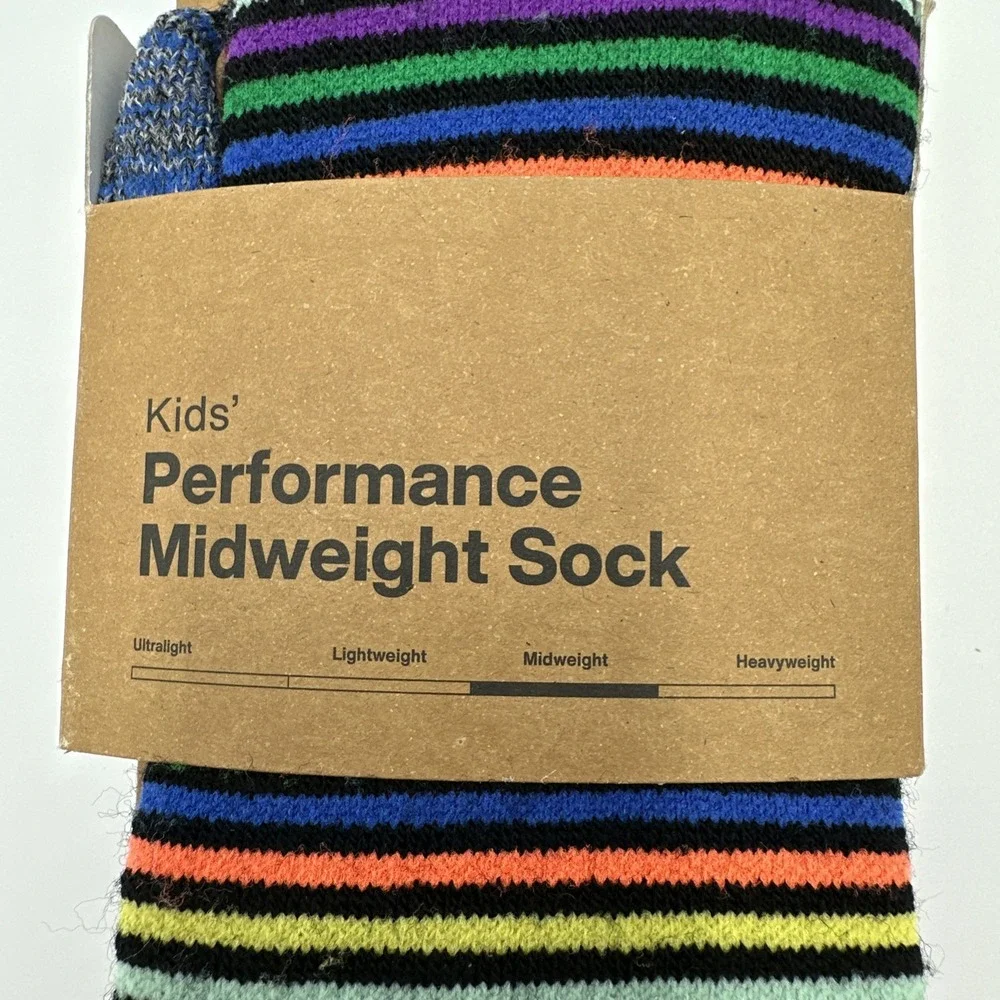 Burton Kids Performance Midweight Sock S/M (13-1) - Mini Stripe - **LOT OF 2**